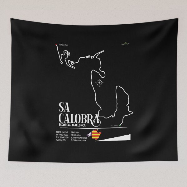 Item preview, Sa Calobra Climb Mallorca Spain Ma-2141 Cycling Motorcycle Trail Map Sticker T-Shirt 04 designed and sold by OuterShellUK.