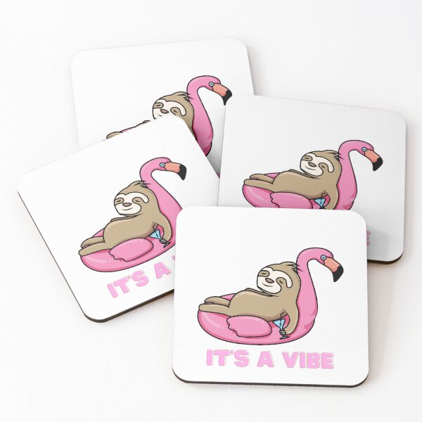 Item preview, Summer sloth on flamingo floatie is a vibe designed and sold by RubyOwl.