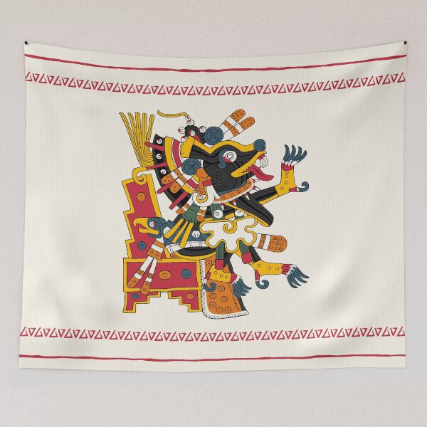Item preview, Xolotl - Aztec God Of Fire Duvet designed and sold by Aztectees.
