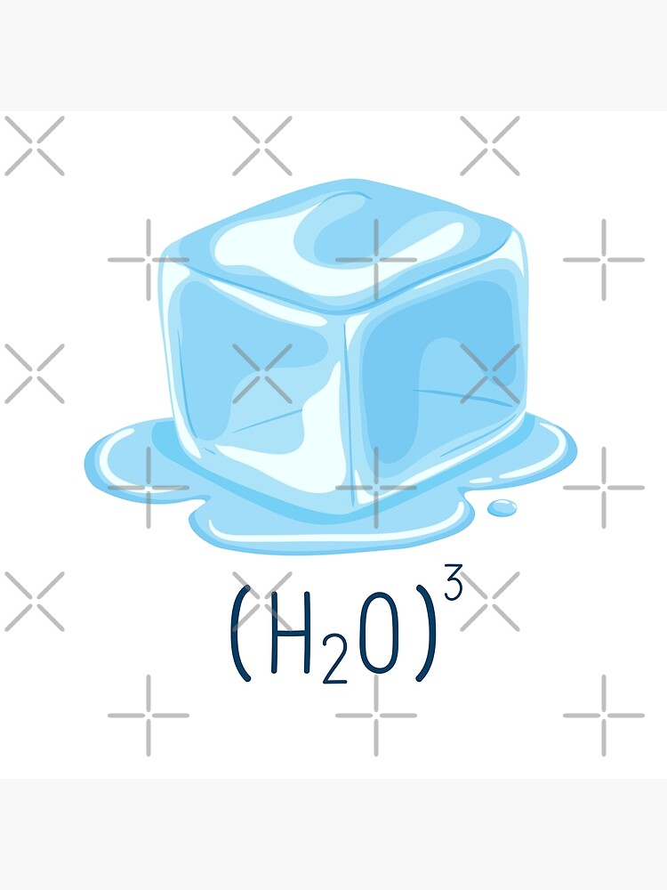 "Ice Cube H203 Frozen water joke" Poster for Sale by CherieTree Redbubble