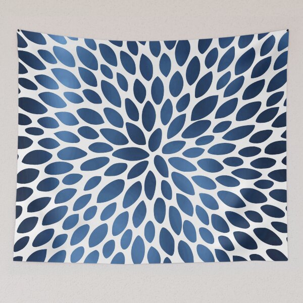 Artikelvorschau, Floral Bloom, Blue on White entworfen und verkauft von meggydesigns.