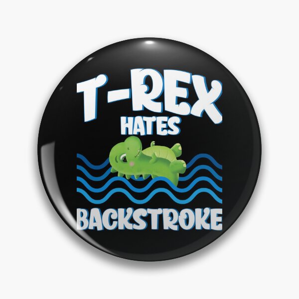 Item preview, T-Rex Hates Backstroke Dino Swimmer Swim Classic T-Shirt designed and sold by verarheaf9.