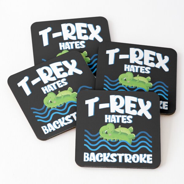 Item preview, T-Rex Hates Backstroke Dino Swimmer Swim Classic T-Shirt designed and sold by verarheaf9.