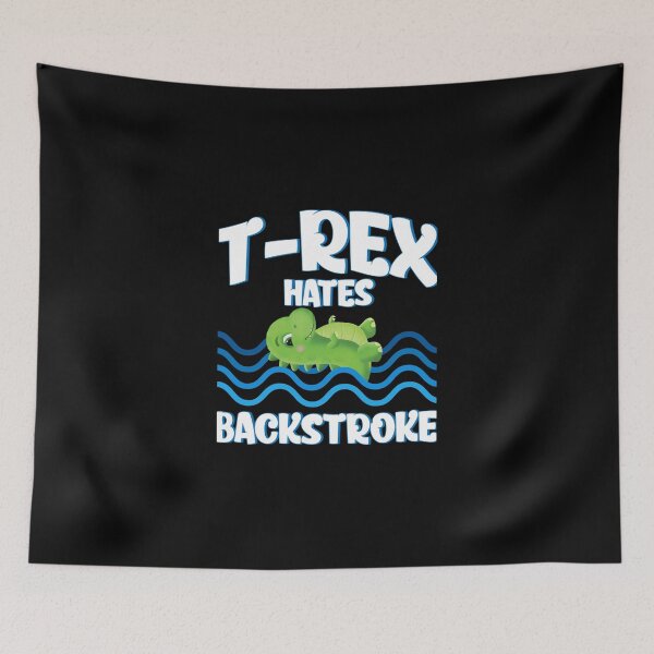 Item preview, T-Rex Hates Backstroke Dino Swimmer Swim Classic T-Shirt designed and sold by verarheaf9.