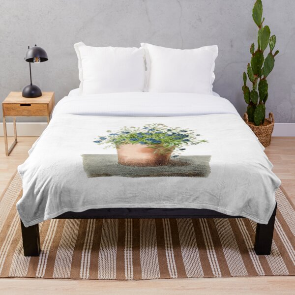 Aperçu de l'œuvre Pot de Lobelia de jardin dessiné à la main créée et vendue par EricaJackson.