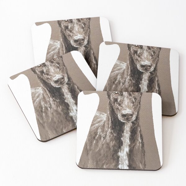 Item preview, Greyhound colored pencil portrait designed and sold by Anna Effenberger Art.