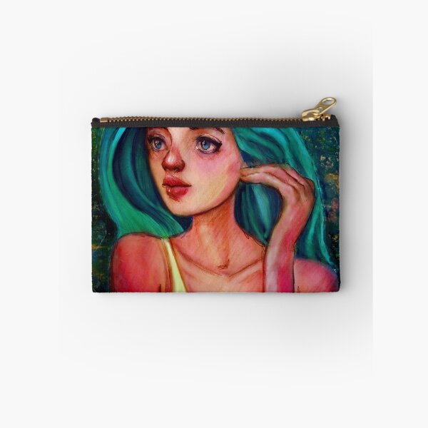 Item preview, Green hair girl portrait designed and sold by ashleyfmiller.