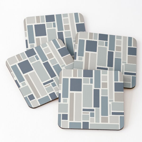Item preview, Modulus Minimalist Geometric Retro Modern Pattern in Neutral Blue Grey Tones designed and sold by kierkegaard.