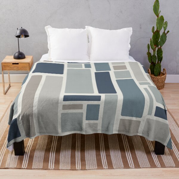 Item preview, Modulus Minimalist Geometric Retro Modern Pattern in Neutral Blue Grey Tones designed and sold by kierkegaard.