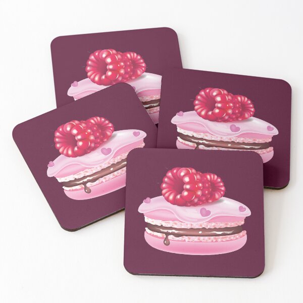Item preview, Pretty Pink Raspberry Chocolate Macaron designed and sold by Alicia Chee.