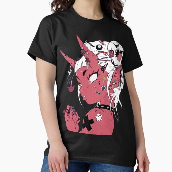 Aperçu de l'œuvre Vaporwave Evil Girl Style Streetwear créée et vendue par OWLvision33.