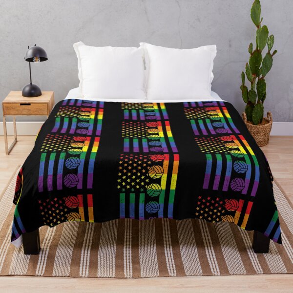 Item preview, Rainbow US American Flag Volleyball Gay Pride LGBTQ designed and sold by adams79.