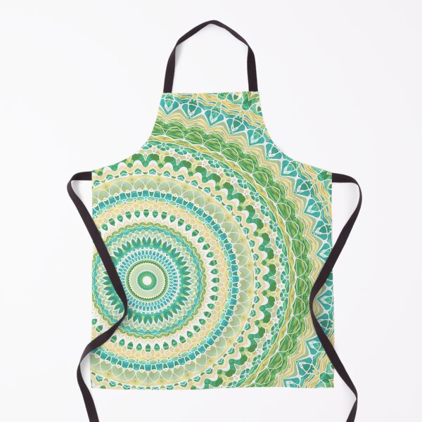 Item preview, Turquoise Yellow and White 02 Mandala designed and sold by Kelly Dietrich Mandala & Fractal Art.