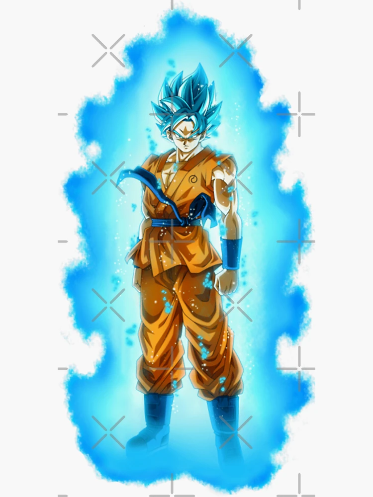 Sticker Mural Goku SSJ Blue, Adhésif Dragon Ball