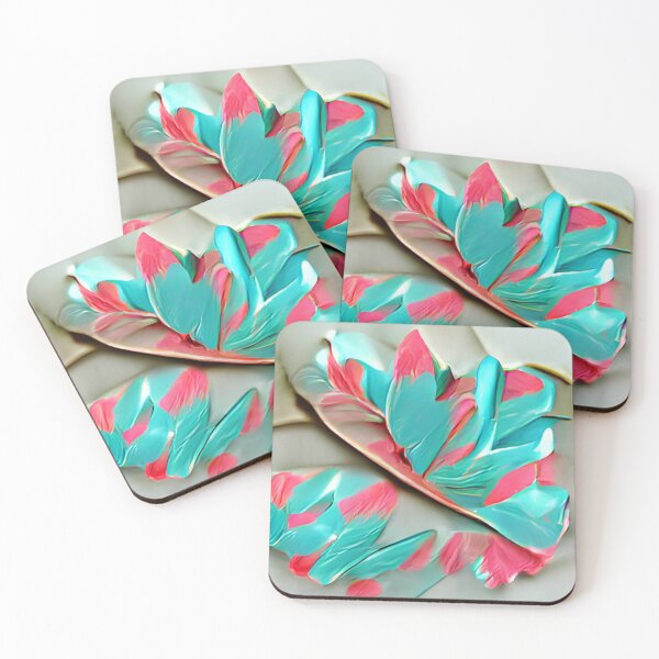 Artikelvorschau, ti leaf pink and teal 90's original art entworfen und verkauft von Surrealarts727.