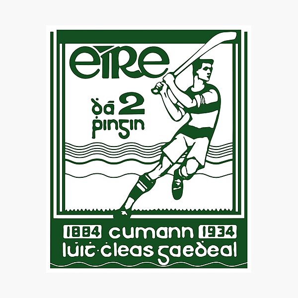 Item preview, Vintage Irish Postage Stamp GAA Eire Dhá Phingin 2p designed and sold by gobantsaoir.
