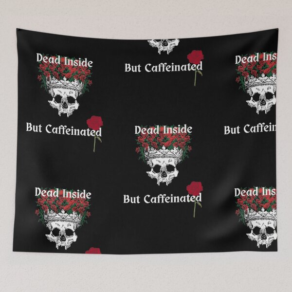 Item preview, Dead Inside But Caffeinated - Skeleton Rose  designed and sold by printableplanet.
