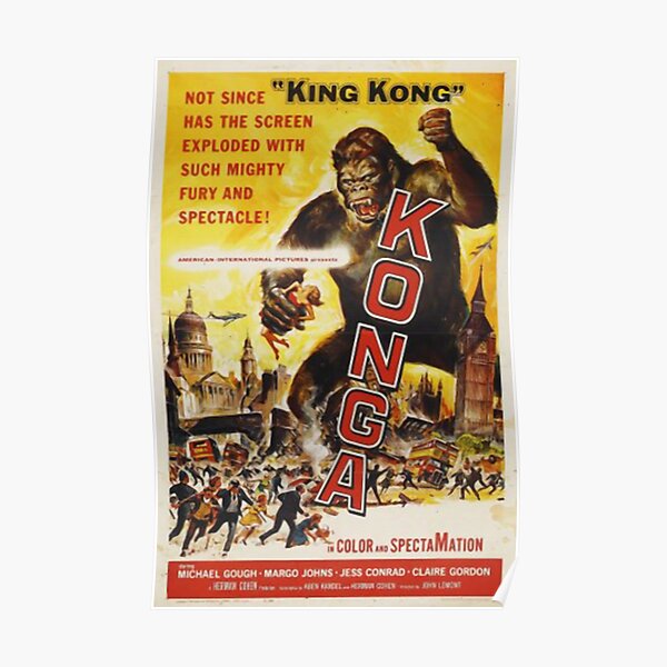 "Konga – 1961 Movie Poster" Poster for Sale by cjgraphic | Redbubble