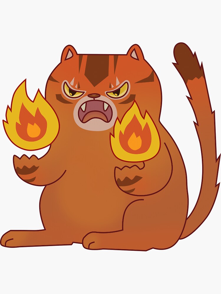 Fire Cat Elemental Sticker For Sale By Meowssytarot Redbubble fire-cat-elemental-sticker-for-sale-by-meowssytarot-redbubble