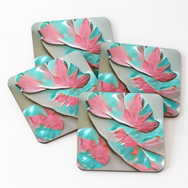 Artikelvorschau, ti leaf pink and teal 90's original art entworfen und verkauft von Surrealarts727.