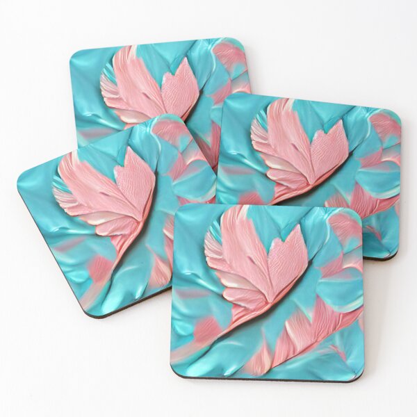Artikelvorschau, ti leaf pink and teal 90's original art entworfen und verkauft von Surrealarts727.