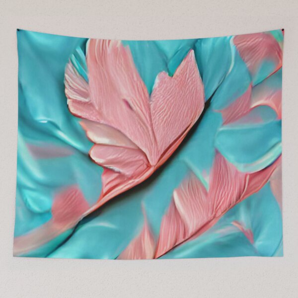Item preview, ti leaf pink and teal 90's original art designed and sold by Surrealarts727.