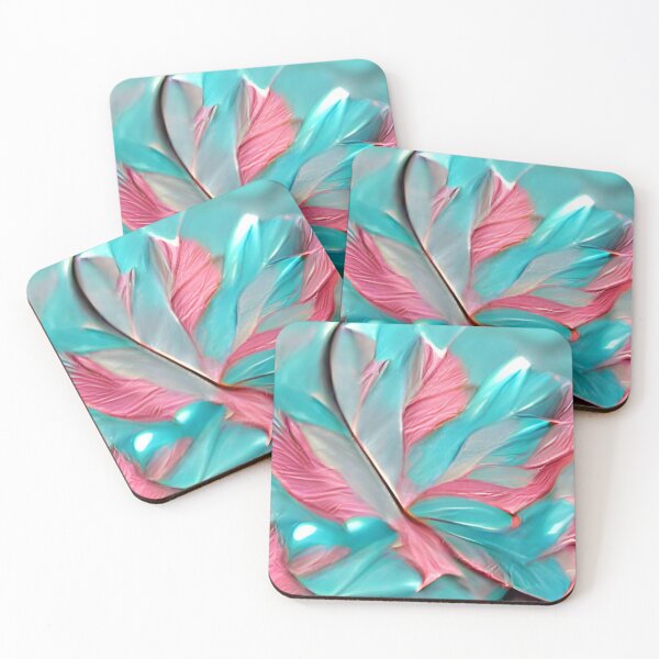 Artikelvorschau, ti leaf pink and teal 90's original art entworfen und verkauft von Surrealarts727.