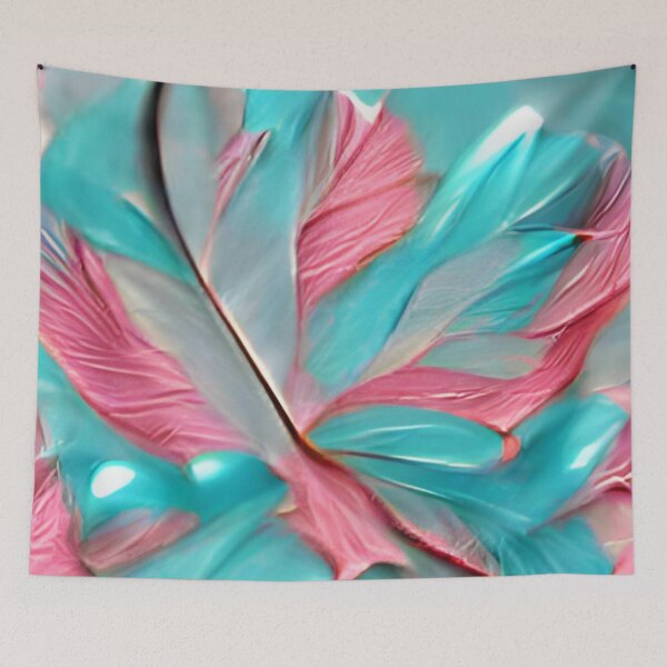 Item preview, ti leaf pink and teal 90's original art designed and sold by Surrealarts727.