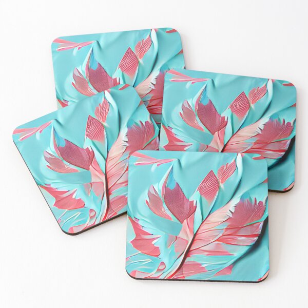 Artikelvorschau, ti leaf pink and teal 90's original art entworfen und verkauft von Surrealarts727.
