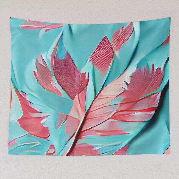 Item preview, ti leaf pink and teal 90's original art designed and sold by Surrealarts727.
