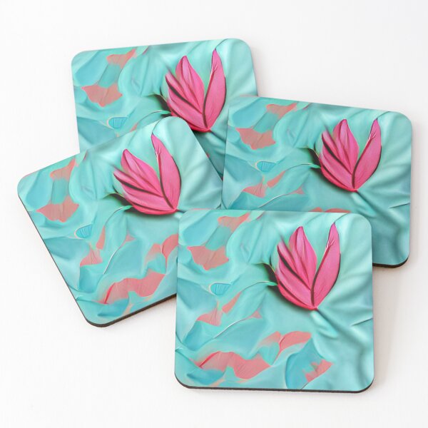 Artikelvorschau, ti leaf pink and teal 90's original art entworfen und verkauft von Surrealarts727.