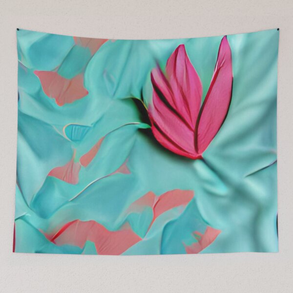 Item preview, ti leaf pink and teal 90's original art designed and sold by Surrealarts727.