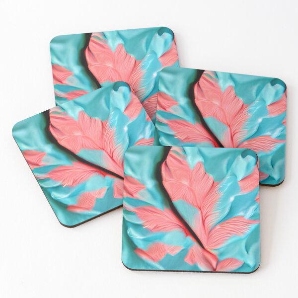 Artikelvorschau, ti leaf pink and teal 90's original art entworfen und verkauft von Surrealarts727.
