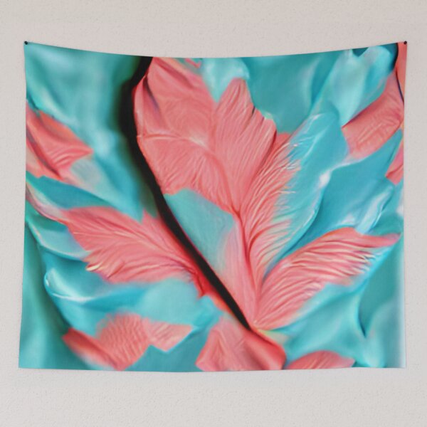 Item preview, ti leaf pink and teal 90's original art designed and sold by Surrealarts727.