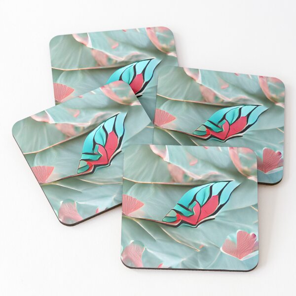 Artikelvorschau, ti leaf pink and teal 90's original art entworfen und verkauft von Surrealarts727.