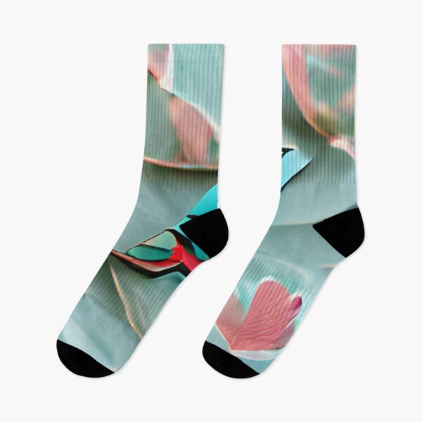Artikelvorschau, ti leaf pink and teal 90's original art entworfen und verkauft von Surrealarts727.