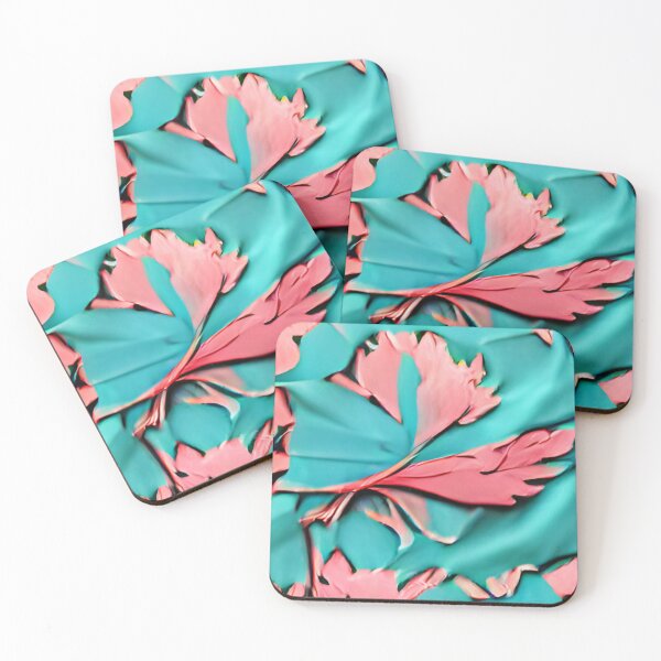 Artikelvorschau, ti leaf pink and teal 90's original art entworfen und verkauft von Surrealarts727.