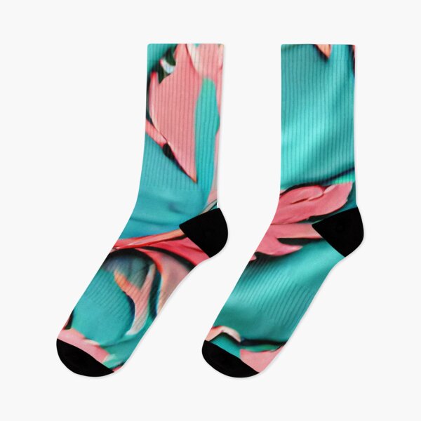 Artikelvorschau, ti leaf pink and teal 90's original art entworfen und verkauft von Surrealarts727.
