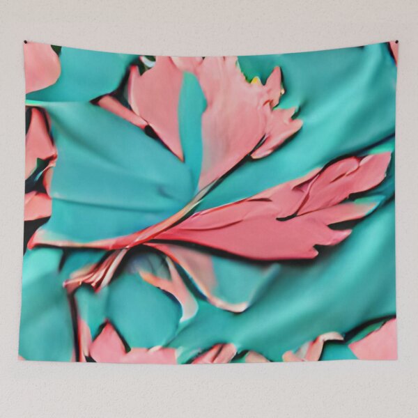 Item preview, ti leaf pink and teal 90's original art designed and sold by Surrealarts727.