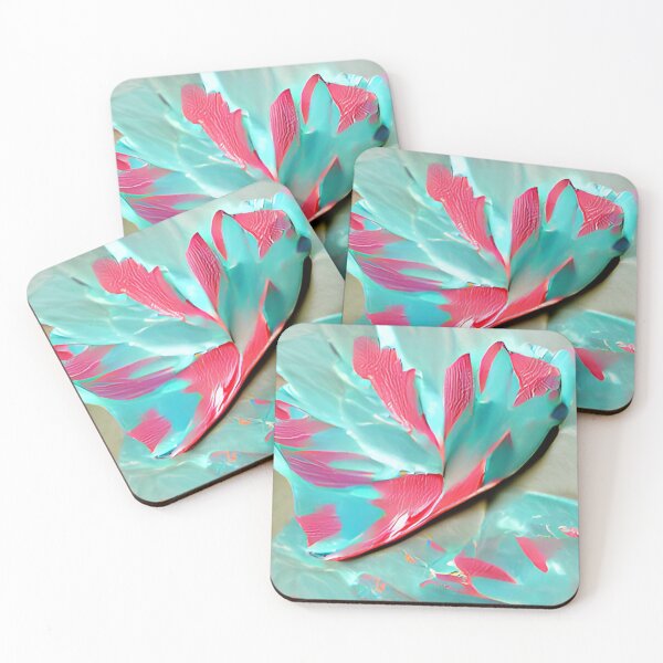 Artikelvorschau, ti leaf pink and teal 90's original art entworfen und verkauft von Surrealarts727.