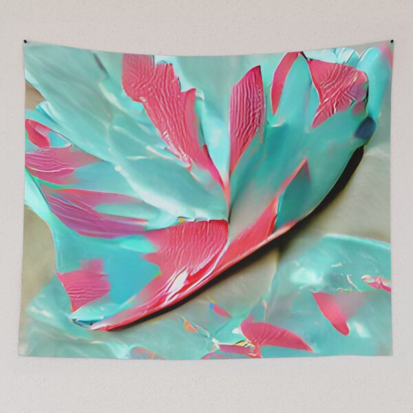 Item preview, ti leaf pink and teal 90's original art designed and sold by Surrealarts727.