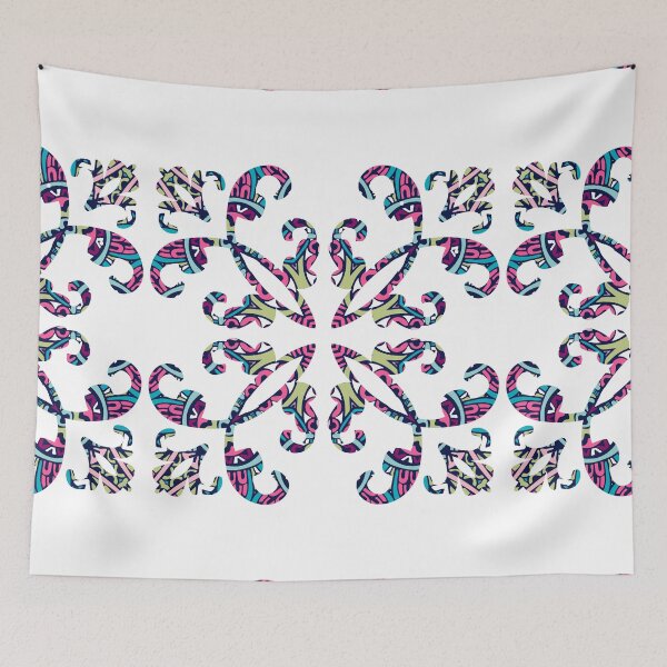 Item preview, Mandala Boho Colored Graphic Scroll designed and sold by hardscuffle.