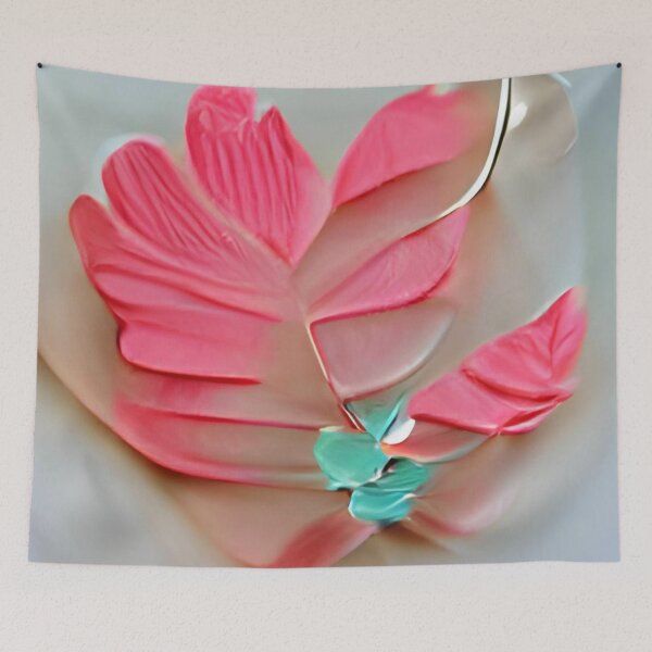 Item preview, ti leaf pink and teal 90's original art designed and sold by Surrealarts727.