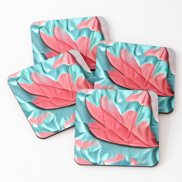 Artikelvorschau, ti leaf pink and teal 90's original art entworfen und verkauft von Surrealarts727.