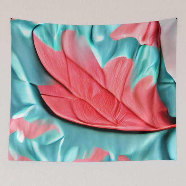 Item preview, ti leaf pink and teal 90's original art designed and sold by Surrealarts727.