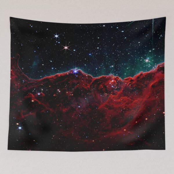 Item preview, Cosmic Cliffs of Carina Nebula Deep Red Teal designed and sold by 2sweetsDesign.