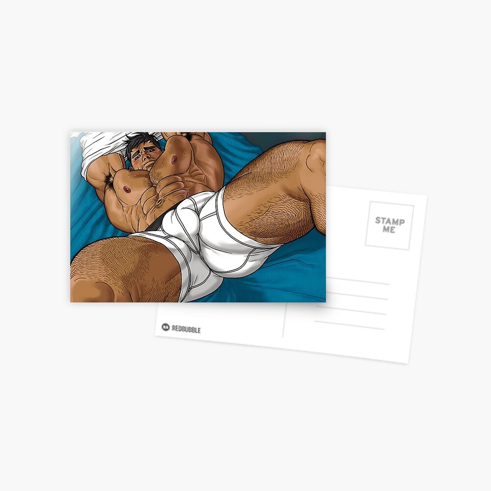 Hot Beefcake Sexy Bara Shirtless Man With Sexy Ass Big Ass Bara Postcard For Sale By Anime 9279