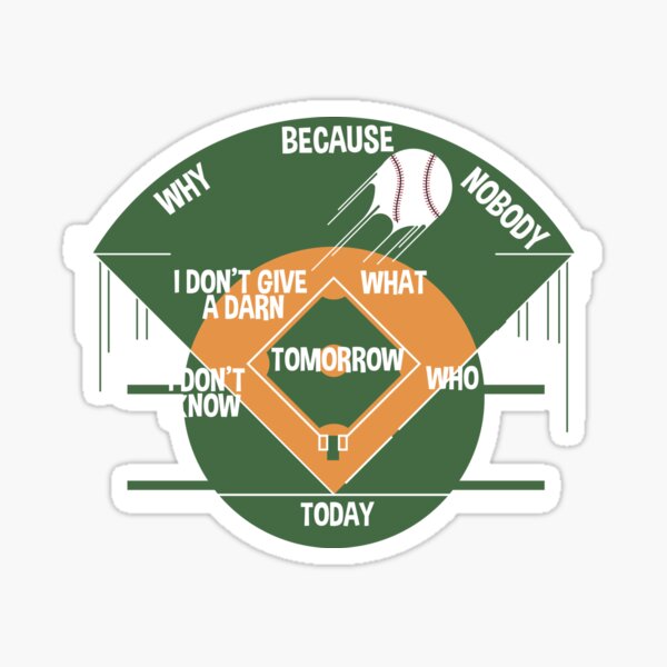 Item preview, Who's on First Funny Baseball Positions Names designed and sold by roxy7922.
