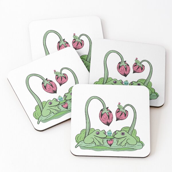 Item preview, Frogs and strawberry plants  designed and sold by SugarSaltSpice.