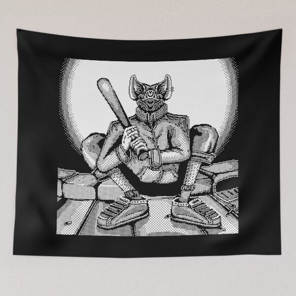 Item preview, A Bat with a Bat (bnw) designed and sold by Owl-n-bear.
